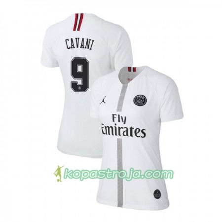 Billiga Fotbollströjor Paris Saint-Germain Cavani 9 Jodan Vit Dam Tredje tröja 2018/19 Kortärmad